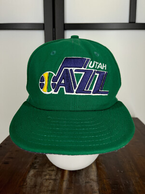 Utah Jazz Hat Cap Fitted Adult 7 1/4 Green NBA New Era