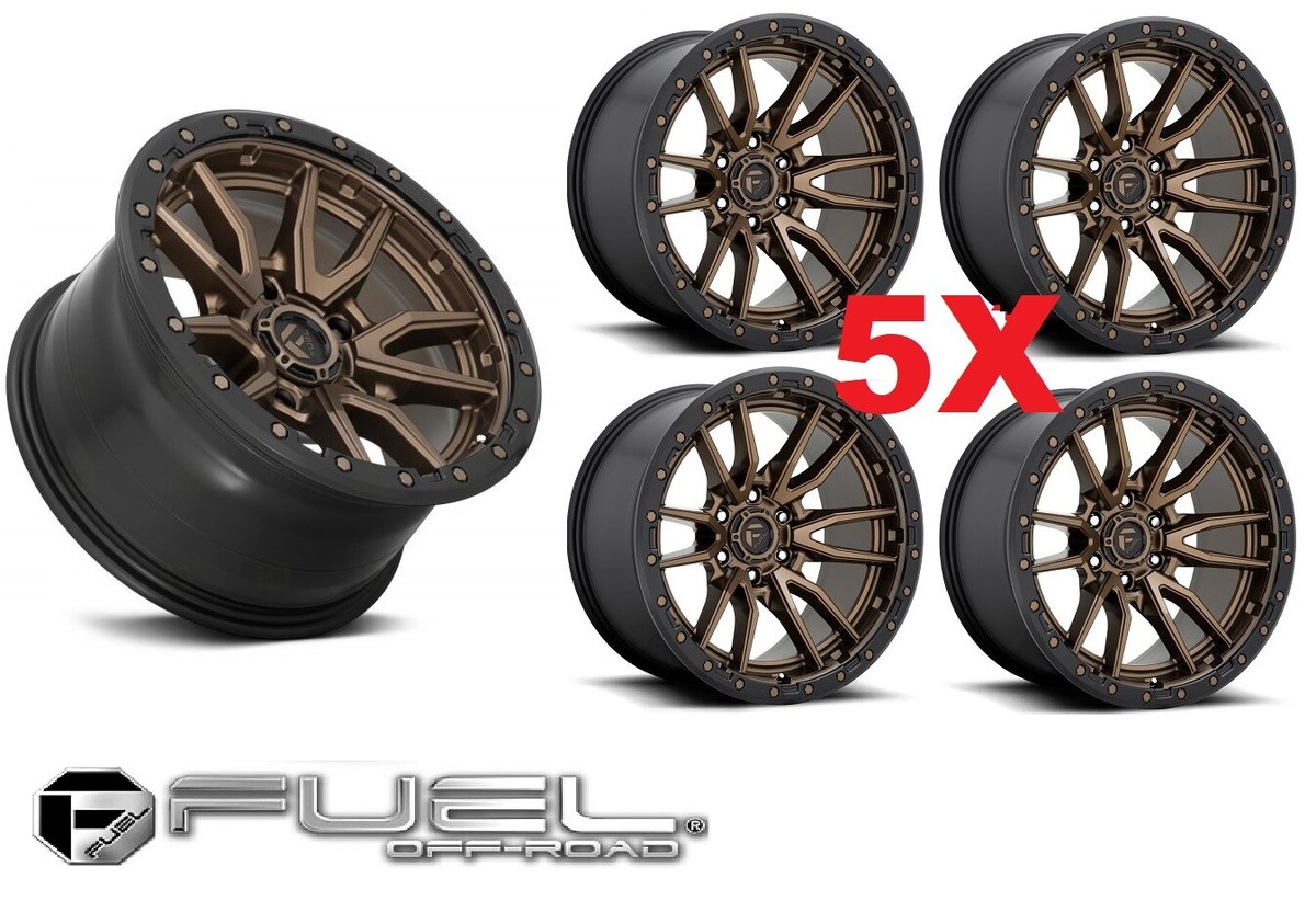 17 FUEL REBEL BRONZE WHEELS RIMS 17X9 5 WRANGLER GLADIATOR