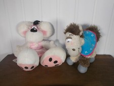 Peluche DIDDL DIDDLINA 30 cm robe rose tulle + cheval GALUPY