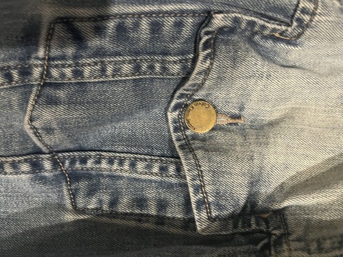 VTG 90s Calvin Klein Jeans Denim Trucker Jacket Womens Large Blue 100% Cotton - Picture 4 of 8