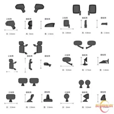 Diorama 1/64 Car Rear View Mirror Models Car Tuning Props Scene Models Accessory