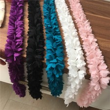 1 Yard Ruban De Dentelle En Mousseline Effet Pétales 3D 6cm Large Ourlet Déco