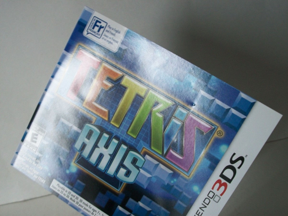 Tetris Axis (Nintendo 3DS) Good Label Game & Case Puzzle Augmented