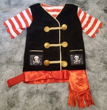Melissa  Doug 4848 Role Play Pirate Coat Costume SZ 3-6 GUC Dress Up Halloween