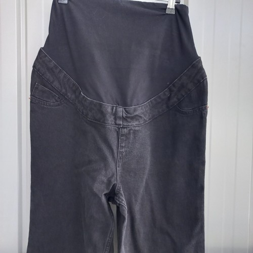 😇 Tori Maternity Womens Black Jeans Pants Over Bump Size 10 stretch BNWT Ankle - Picture 2 of 12