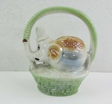 Vintage Ceramic Elephant In Basket Brazil 1906