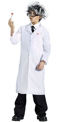 CK643 Boys Mad Scientist Evil Doctor White Coat Lab Einstein Halloween Costume