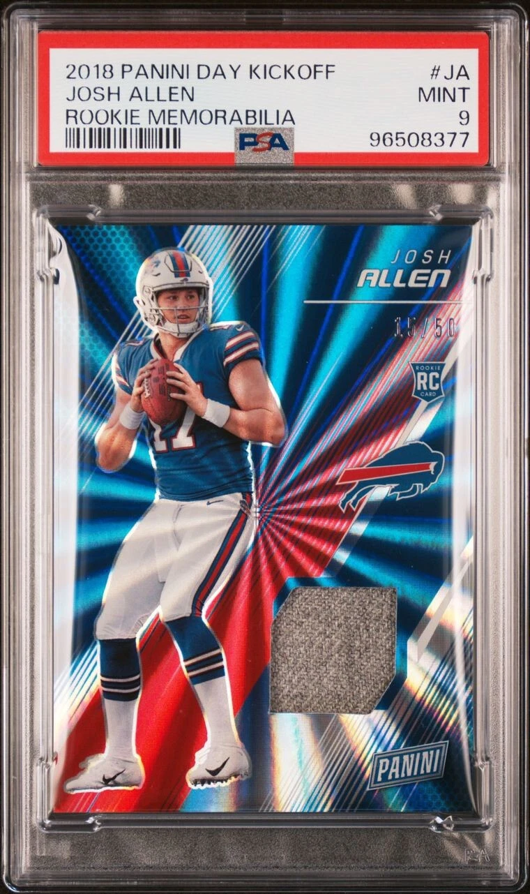 Josh Allen Panini Day Kickoff Rookie Memorabilia #JA Base