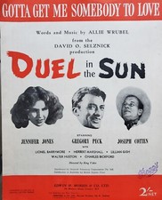 JENNIFER JONES, GREGORY PECK - DUEL IN THE SUN - VINTAGE ORIGINAL 1946