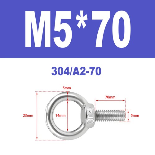 Ringschrauben Edelstahl V2A A2 Ösenschrauben M3-M18 Augbolzen Augenschrauben - Bild 40 von 122