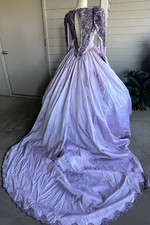 Zombie Corpse Bride Vampire Gothic Dead Long Sleeve Wedding Gown Costume Small