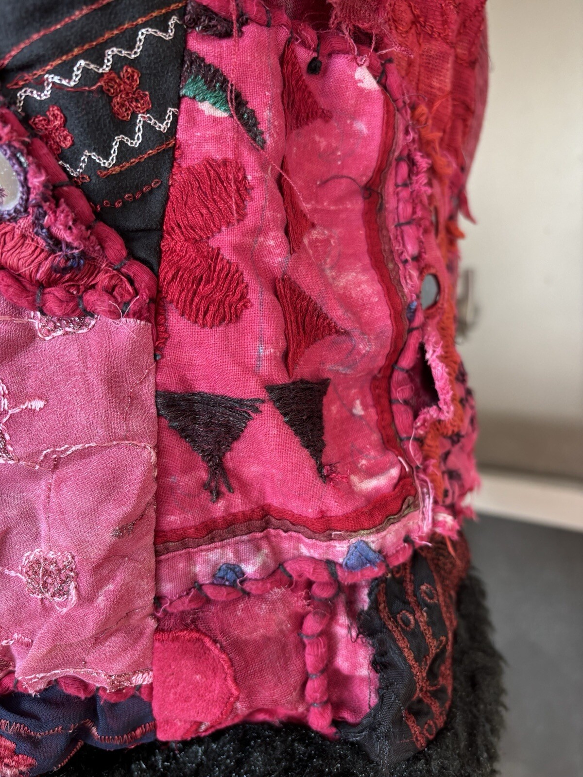 Indian Patchwork Embroidered Vest - image 9