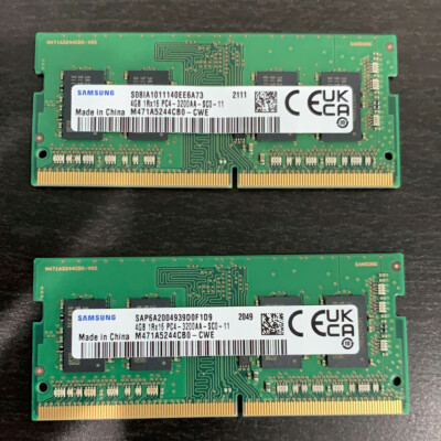 NEW PULL Samsung 8GB Kit (2x4GB) PC4-3200AA DDR4 SODIMM Memory