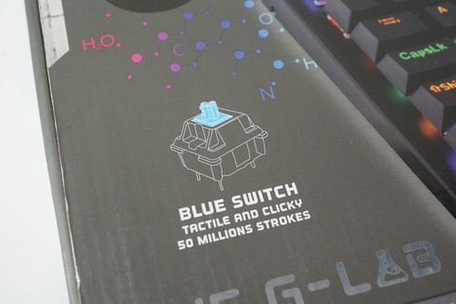 The G-Lab Keyz Carbon Tastatur AZERTY-Keyboard RGB-LED blue switches #101 - Bild 2 von 4