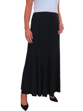 Ladies 38" Maxi Panel Skirt Fully Lined Flare Swing Skirt Soft Stretch 10-22