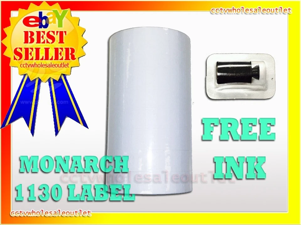 WHITE LABEL FOR MONARCH 1130 PRICING GUN 1 SLEEVE=10ROLLS