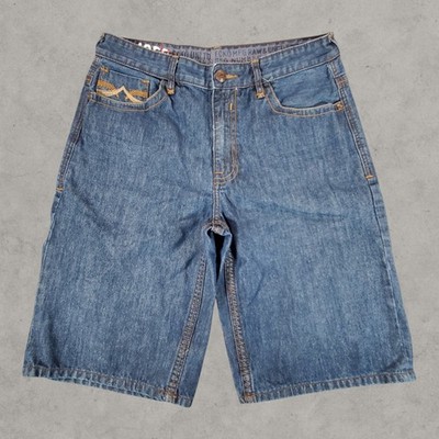 Ecko Unltd Jorts Mens 36 Blue Baggy Skater Y2K Vintage Wide-Leg Mall Goth Grunge