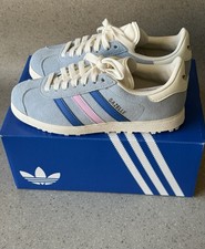 adidas Gazelle Golf Unisex Trainers Light Blue Pink UK 5 EU 38 JQ7756