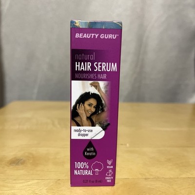 1 Bottle Of Beauty Guru Natural Hair Serum 100% Pure & Natural Oil .27 oz
