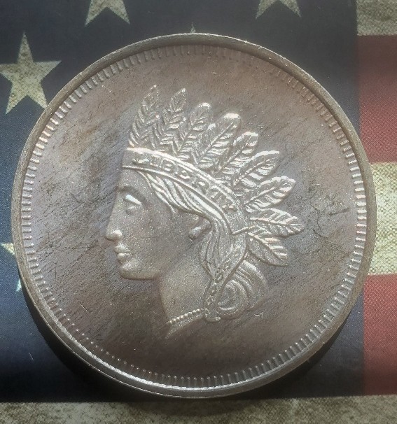 1 oz Indian Head Silver Round, Secondary Market .999 Fine 