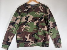 Polo Ralph Lauren Sweater Boy's XL Camouflage Camo Crewneck Pullover Green Brown