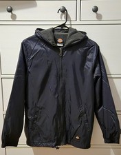 Dickies - Fleece Lined Windbreaker - Blue Black - Large Women's