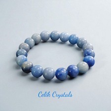 Blue Aventurine Bracelet Natural Stones 10mm Unisex Stretches