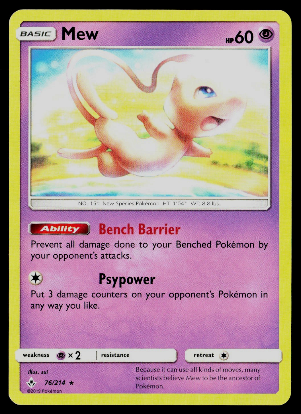 Mew - 76/214 Rare Unbroken Bonds Pokemon Card