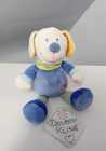 Peluche/Doudou Chien Bleu Rayé Bandana Vert Jaune Coeur Rose Fleur Rouge Nicotoy