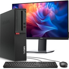 Lenovo SFF Desktop PC i5-8500 64GB 2TB SSD Built-in WiFi New 24in LED Windows 11