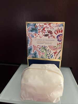 Fragonard Jasmin Perle De The Perfumed Soap & Soap Dish 5.3 oz Soap 5'' Dia Dish