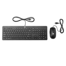 HP T4E63AA ABA USB Business Slim Keyboard and Mouse Combo Wired Black NEW