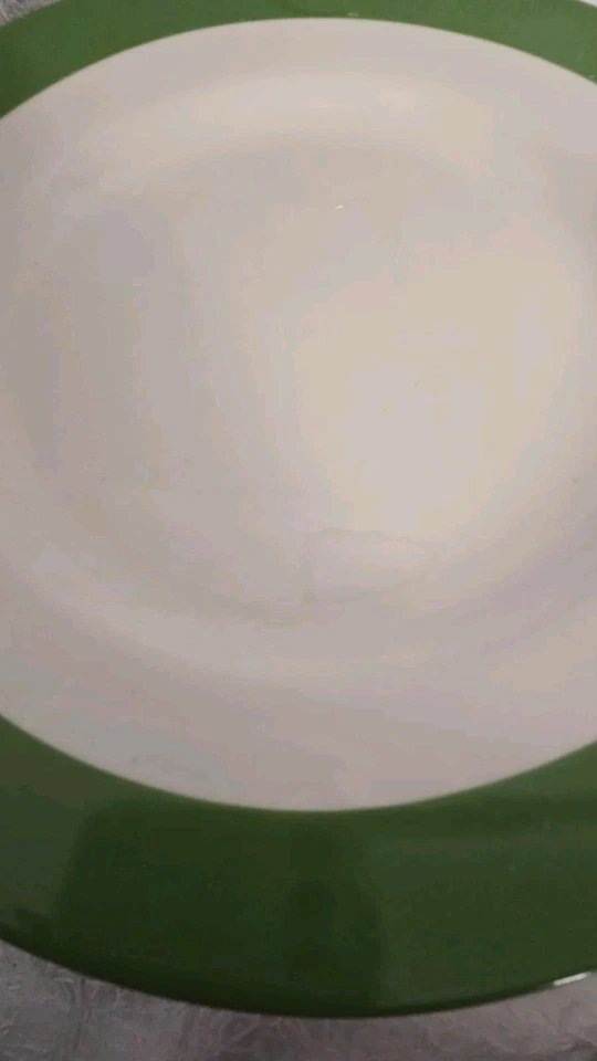 Martha Stewart Collection Macys 11 1/2 pulgadas Juego de platos de cena banda clásica verde... Foto 4 de 4