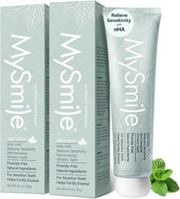 MySmile 10 Nano Hydroxyapatite Toothpaste, Fluoride Free Whitening Toothpaste