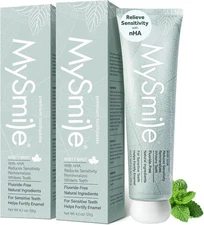 MySmile 10% Nano Hydroxyapatite Toothpaste, Fluoride Free Whitening Toothpaste