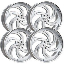 Set Of 4 Pinnacle P300 Pheonix 26x10 6x5.5 20mm Brushedssl Wheels Rims