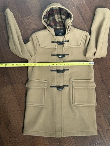 Gloverall Original Collection Camel Duffle Coat Wool Toggle Made England image 11