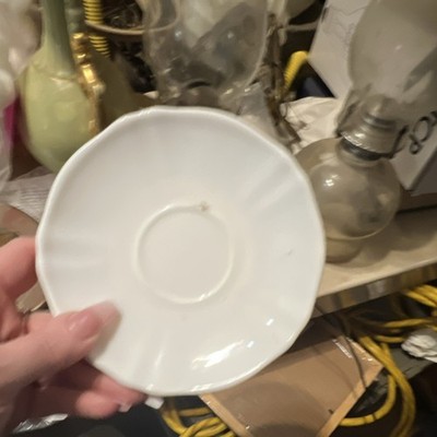 Arcopal France White Glass Round Saucer Glossy Finish
