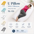 9 FT/12 FT U Pillow Full Body/Bolster Maternity Pregnancy Support Pillow OR Case