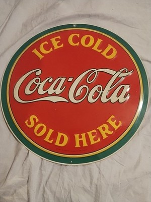  Coca-cola porcelain/Tin sign 1991 era enamel metal collection