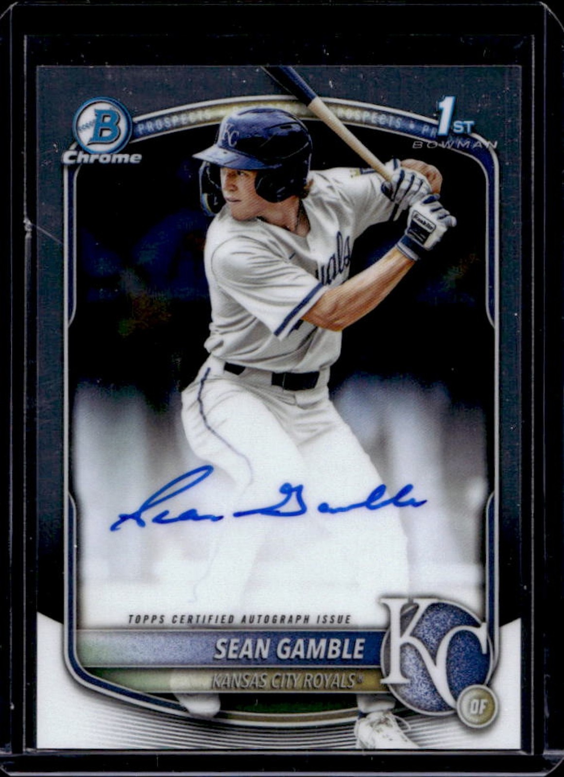 2025 Bowman Draft Sean Gamble Chrome Auto 1st Prospect #CPA-SG Royals
