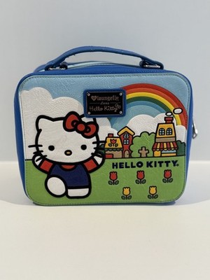 Loungefly Sanrio Hello Kitty  Flowers Block Purse Bag Rare - Signs of wear