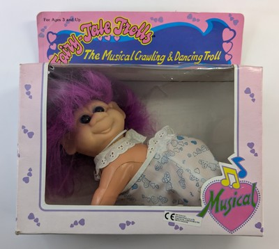 Vintage Märchen Trolle 1992 Musical Krabbeln & Tanzen Troll Spielzeug