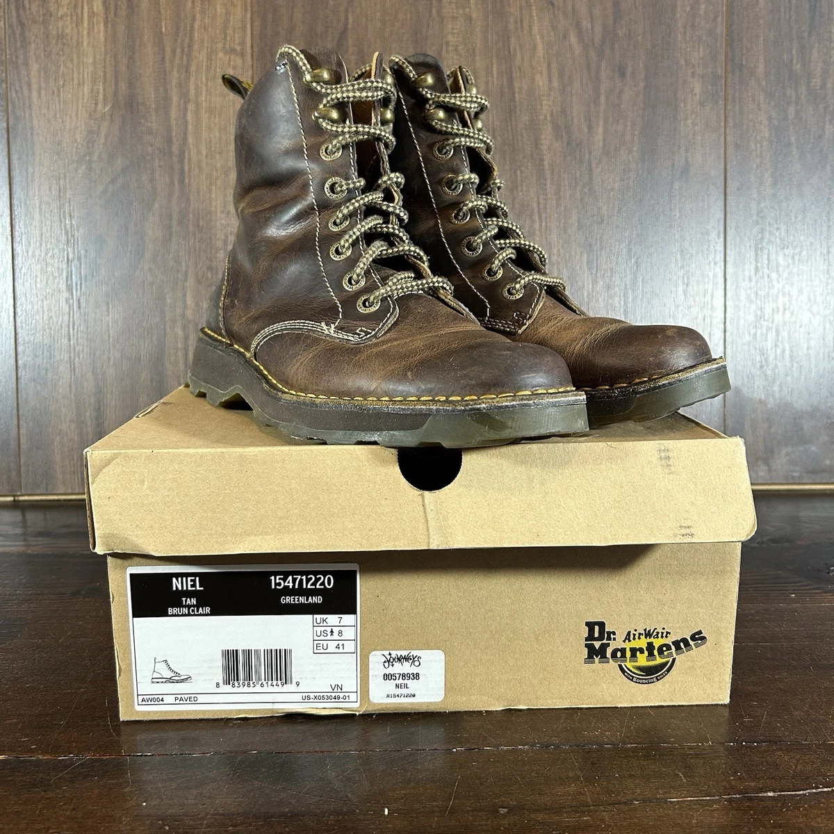 Dr. Martens Flat (Under 1 in) Brown Boots for Women for sale  display picture 2