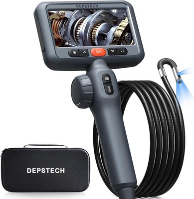 DEPSTECH 4.5'' Endoskop Kamera Inspektionskamera 210° IPS Dual-Objektiv IP67 1.5m