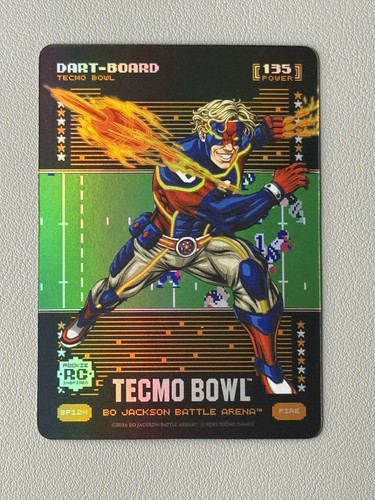 🔥2026 Bo Jackson Battle Arena TECMO Bowl Jaxson Dart Dart-Board Foil Fire🔥