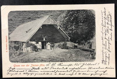 AK Steiner-Alm am Staufen Anger / Reichenhall signiert E. Wohlfahrt - gel. 1904