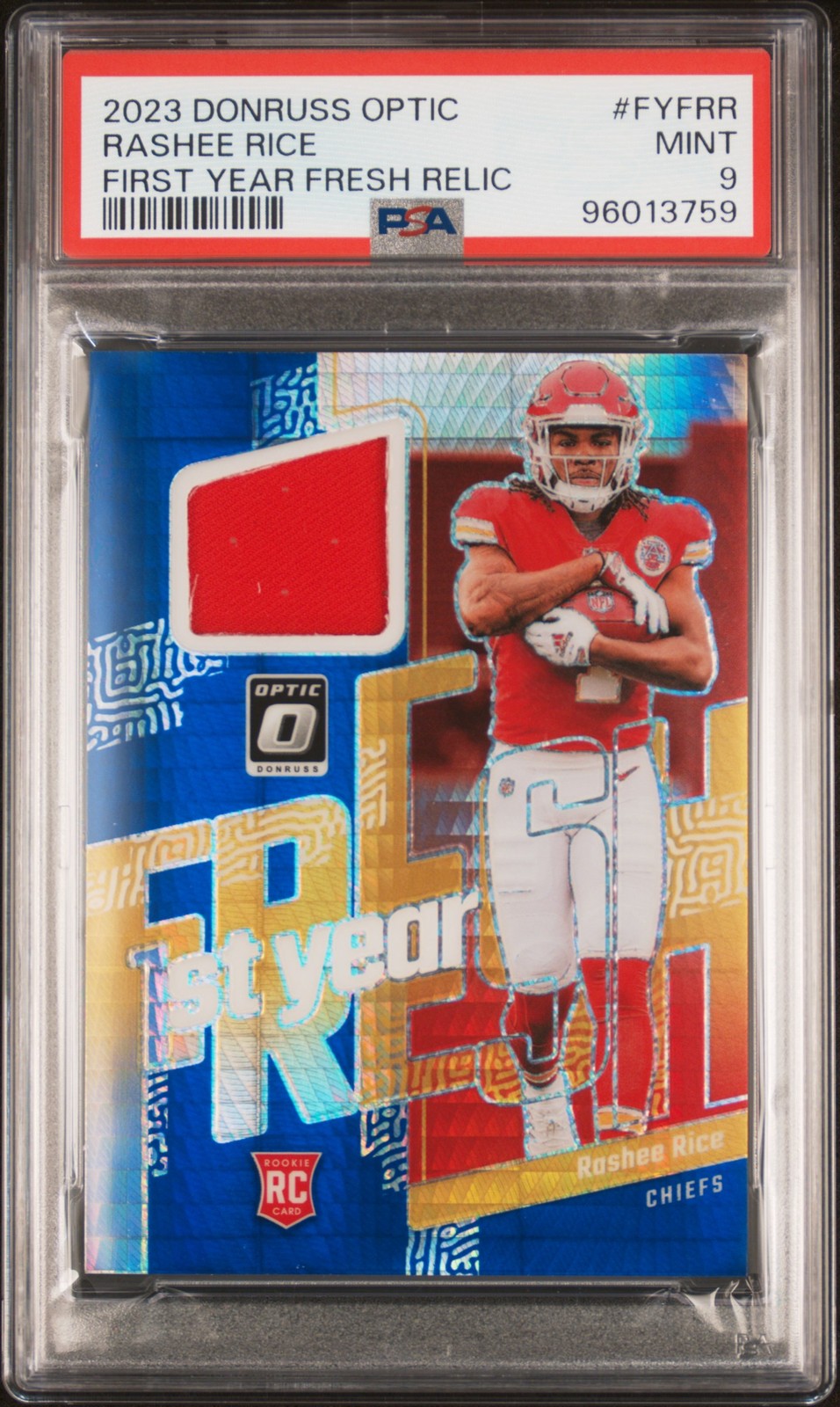 Rashee Rice Panini Donruss Optic First Year Fresh Relics #FYFRR Base