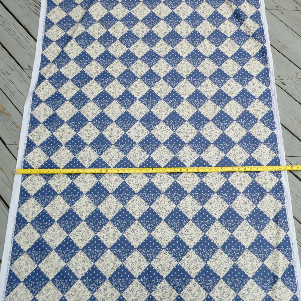 Waverly Sturbridge Sampler Collection Fabric Village Patch Blue White Floral 7yd - Image 3 of 4