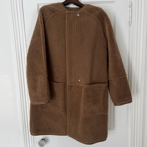 New With Tag Maison Ullens Camel Shearling Coat 100% Lamb Size 6